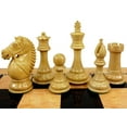 thumbnail image 5 of 4" Staunton Wood BRIDLED Knight Chess Set Tray Storage Box + Walnut Color Board, 5 of 9