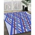 thumbnail image 3 of Ahgly Company Machine Washable Indoor Square Transitional Slate Blue Area Rugs, 7' Square, 3 of 7