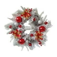 thumbnail image 2 of Couronne de Renne de Noël pour Porte d'Entrée Décorations de Baies Rouges Couronne de Noël pour 45cm, 2 of 7