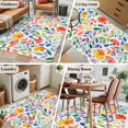 thumbnail image 5 of 2.7'x5' Area Rugs, Spring Floral Indoor Outdoor Area Rug for Living Room Bedroom, Colorful Summer Botanical Flowers Abstract Washable Bathroom Rugs Kitchen Floor Carpet Mats Home Decor Aesthetic, 5 of 8