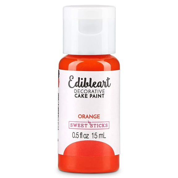 Icinginks - Sweetsticks Orange Edible Art Decorative Cake Paint 15ml - Edible Paint, Edible Icing Paint, Decorative Cake Paint, Edible Food Coloring, Cookie Paint, Cake Paint (Orange)