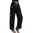 thumbnail image 6 of YIFUNIN Women's Printed Cotton Linen Wide Leg Pants with Pockets, Casual Flowy Trousers for Bohemian Style, Lightweight Summer Wear,Black XL, 6 of 7