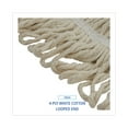 thumbnail image 6 of Boardwalk BWK524C 24 oz. Pro Loop Web/Tailband Premium Saddleback Cotton Mop Head - White (12/Carton), 6 of 8