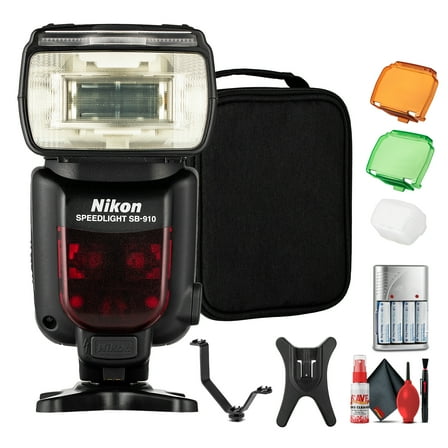 Nikon SB-910 Speedlight Flash | High-Power On-Camera Flash for Nikon DSLRs (4809)   Flash Bracket   More