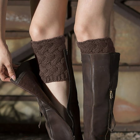 

4 pair Knitted Boot Cover Short Coarse Needle And Thick Knitted Woollen Stocking Color Random