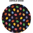 thumbnail image 3 of Easter Tablecloth Round 60 Inch Easter Eggs Table Cloth Gift Cute Bunny Easter Table Clothes Reusable Circle Table Cover for Dining Room Home Decor, 3 of 6