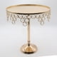 thumbnail image 1 of Soporte de pastel de metal dorado Soporte de pastel de cristal con incrustaciones redondas Cupcake Postre Candy Snack Fiesta de cumpleaños Encimera 25cm B Macarena Puesto de pasteles, 1 of 8