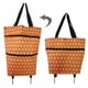 thumbnail image 4 of Bolsa de compras plegable con ruedas, carrito de compras, carrito de compras plegable, bolsa de viaje (lunares naranjas), 4 of 4