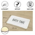 thumbnail image 4 of Non-Slip Microfiber Bathmat and Contour Rug with 'Bath Time' Design for Comfort and Safety - Upgrade Your Bathroom with Our White 2-Piece Set, 4 of 5