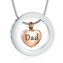 Heart Cremation Jewelry for Ashes, Engraved Love You To the Moon and Sun Back Memorial Urn Necklace Keepsake Cremation Pendant Jewelry