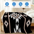 Black White Boho Cooling Blanket,Lightweight Breathable Summer Throw ...