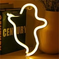 thumbnail image 2 of HCTSHG Ghost Neon Lights Halloween Decorations, LED Spooky Neon Signs| Battery/USB Power Night Lights for Gothic, Christmas Home, Wall, Festival, Party, Christmas Decor-Ghost, 2 of 5