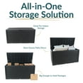 thumbnail image 2 of Sunnydaze Outdoor Deck and Patio Storage Box with Rattan Design - 100 Gal. - Phantom Gray, 2 of 10