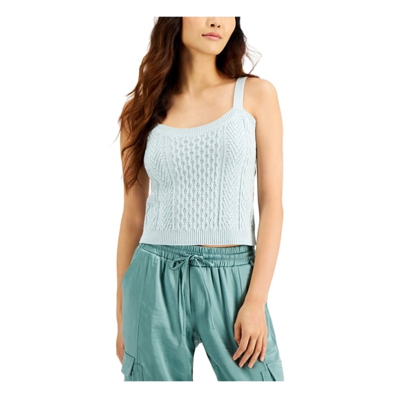 INC Womens Light Blue Scoop Neck Tank Top  Size XL