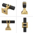 thumbnail image 2 of EcoNesxp Individual handles kitchen cabinet square knobs black 6 pieces, 2 of 5