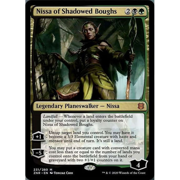 MtG Zendikar Rising Mythic Rare Nissa of Shadowed Boughs (FOIL ) #231