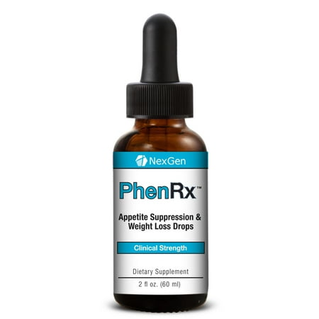 PhenRx Weight Loss Drops - Advanced Formula Sublingual Diet Drops for weight loss and appetite suppression  with sustained energy, focus, and mood
