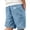 Blue, variant on Breezora Men's Shorts Retro Corduroy Utility with Multiple Pockets and Embroidered Detail for Urban Fashion L Size Khaki
