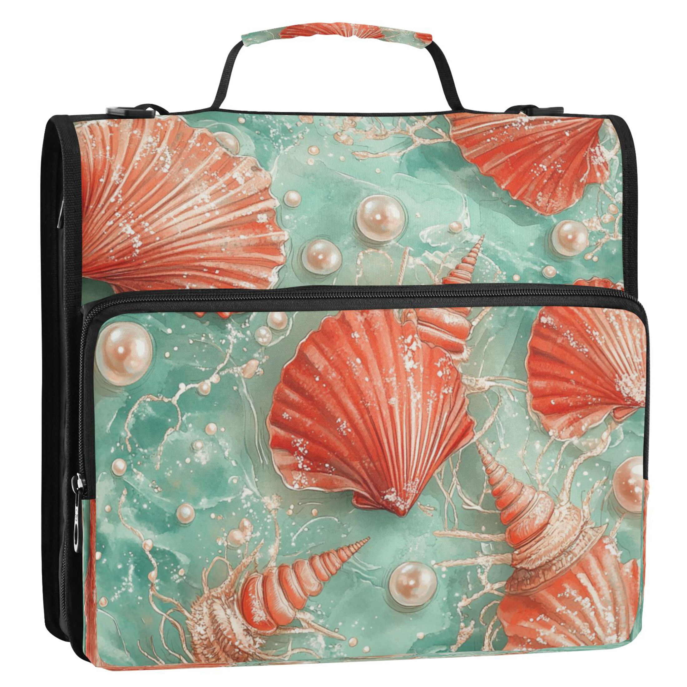 YAZAOO Zipper Binder trapper keeper Documents Organized Design Marine Tapestry Printed
