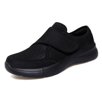 New! Youyun Mens 8.5 orthopedic memory foam slip on comfy athletic shoes black Amazon.com | youyun Diabetic Shoes for Men Wide Width  main image 4