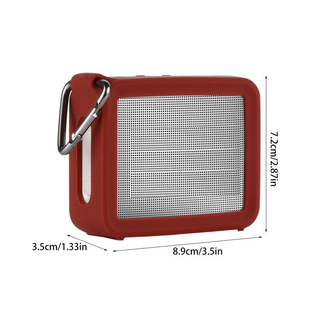 Bluetooth Speaker Cover Wireless Speaker Soundbox cover replacement for Silicone Protector Replacement for JBL Go 2, Red