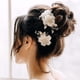 thumbnail image 1 of BRIDAL Pinzas para el Cabello para Novia, 2 Piezas, Horquillas para el Cabello de Boda con Flores, Accesorios para el Cabello de Boda para Novia (Oro), 1 of 5