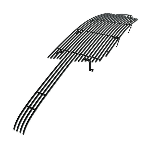 APS Premium Stainless Steel Black Horizontal Billet Grille Insert Compatible with Chevy Silverado 2500 3500 2005-2006 Full Face Main Upper N19-J81868C