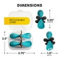 thumbnail image 2 of Giggley Baby Spoons Self Feeding 6+ Months, Baby Spoons and Forks Set, Petal Shaped Stand with Storage Case, 2 of 6