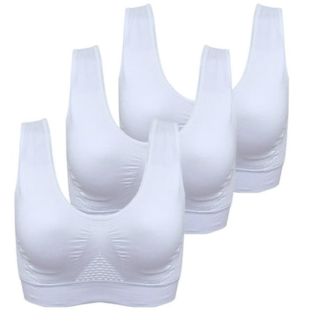 

3Pack Women Plus Size Seamless Bra Cotton Breathable Underwear Wireless With Pads Push Up Bra Plus Size (2XL- 6XL)
