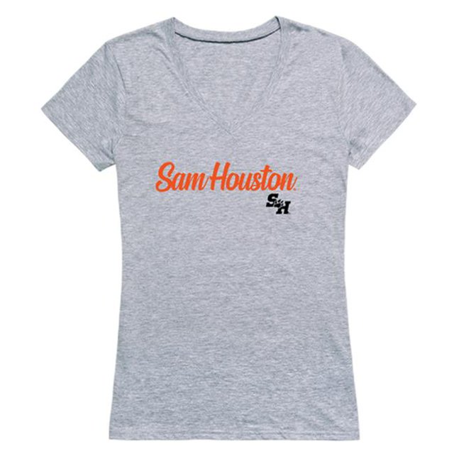 W Republic 555-441-HGY-03 T-Shirt Script pour Femmes Sam Houston State Bearkats, Gris Chiné - Large