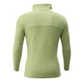 thumbnail image 4 of LNZGNM Green Shirts for Men Stand-Up Collar Breathable Solid T-Shirts Lightweight Quarter Zip Long Sleeve Sweatshirt Athletic Workout Tops,Light Green 2XL, 4 of 5