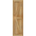 thumbnail image 4 of 10 3/4"W X 37"H Timbercraft Two 5 3/8" Boards Framed Board-N-Batten Shutters W/Z-Bar, Rough Sawn Western Red Cedar (Per Pair), 4 of 13