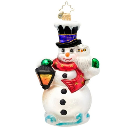 Christopher Radko Glass Frosty Midnight Meeting Snowman Christmas ...