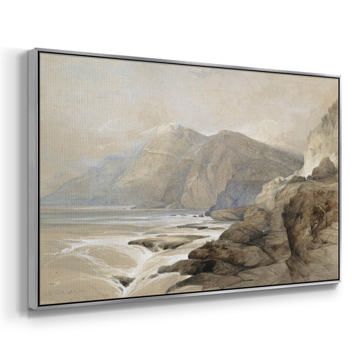 Vintage Landscape-MXV By Wexford Home Framed in Silver Wood Gallery Wrapped Canvas 27 in. x 41 in.