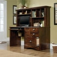 thumbnail image 2 of Bowery Hill Engineered Wood Computer Desk with Hutch in Curado Cherry, 2 of 14