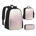 thumbnail image 2 of Naloa Glitter Light Pearl Print Large Capacity Backpack Lunch Bag Pencil Case Combination 3 Piece Set for Student, 2 of 8