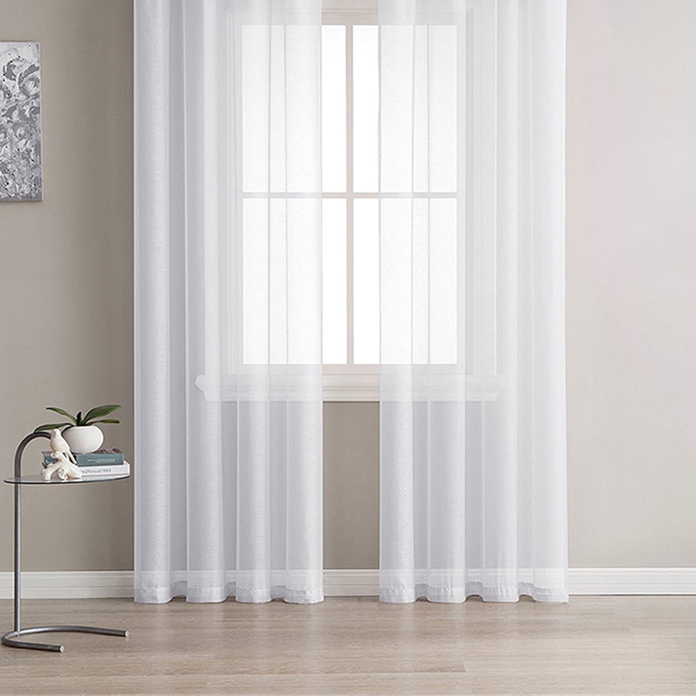 European Pure White Gauze Curtain for Wedding Home Kitchen Decoration