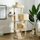 thumbnail image 2 of Free Shipping Drop Shipping Cat Tree Tall Cat Tower with Large Cat Condo Cozy Perch Bed Scratching Posts Cat Toys ShopWise Round, 2 of 21