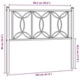thumbnail image 5 of vidaXL Metal Headboard Black 39.4", 5 of 5