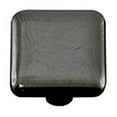 thumbnail image 1 of Hot Knobs HK4005-KA Metallic Silver Square Glass Cabinet Knob - Aluminum Post, 1 of 1