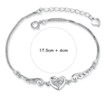 thumbnail image 2 of Pulsera Mujer Brazalete De Plata 925 Corazón Alas Ángel Xtellar plateado, 2 of 3