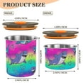 thumbnail image 3 of Cute Shark Rainbow Hearts Airtight Coffee Bean Canister 30oz Food Storage Containers with Lids For Gournd, Tea, Sugar, Flour, Rice, Cereal, Candy Cookie Jar, 3 of 8