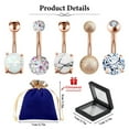 thumbnail image 2 of Dsseng 26G Belly Button Ring Candy Navel Rings Surgical Steel Piercing Jewelry, 2 of 6