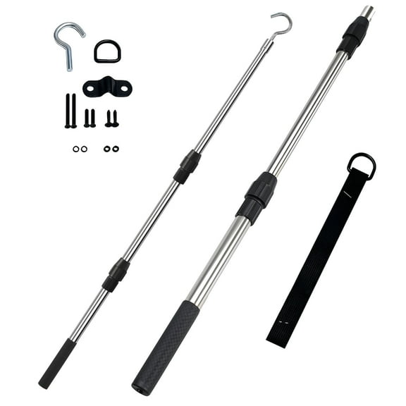 Heavy Duty Nonrust Steel Attic Stair Down Mechanism Replacement Set Adjustable Poles Secure Operations