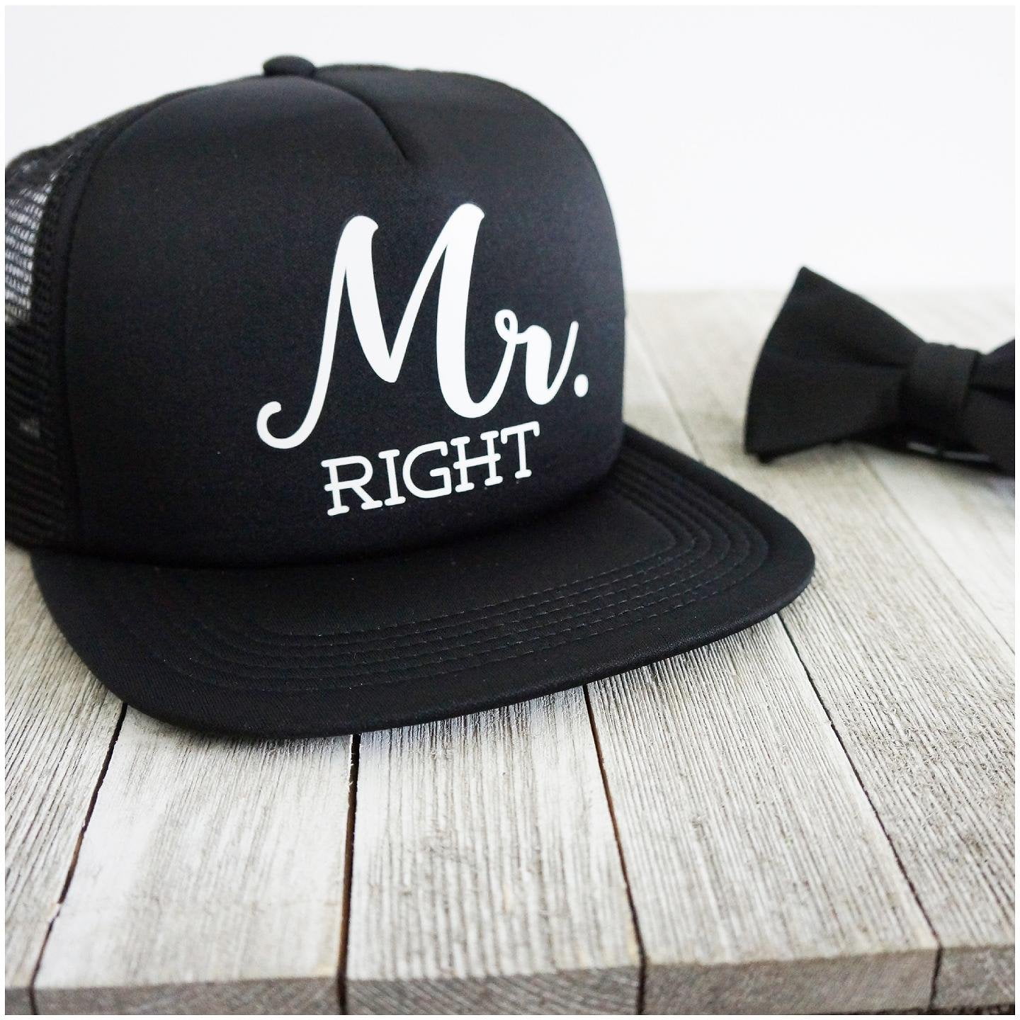 Right and Mrs Bride Swag Mr Always Right Wedding Party Mesh Trucker Snap Back Hat