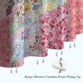 thumbnail image 6 of Pioneer Flower Floral Print Pattern Shower Curtain 72"x72" ,Bathroom Decorative Shower Curtains Set with 12 Hooks,Modern Waterproof Washable Shower Curtain, 6 of 6