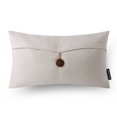 thumbnail image 4 of Phantoscope Farmhouse Series Cotton Blend Decorative Throw Pillow with Single Button, 12" x 20",Offwhite, 1 Pack, 4 of 7