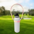 thumbnail image 1 of Cordón para sujetar botellas de agua con correa, compatible con entre 8 y 40 botellas, ideal para montar a caballo, viajar, hacer senderismo, mochiler Rosa y amarillo, 1 of 8