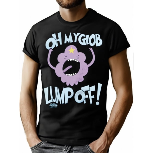 Camiseta gráfica de Hora de Aventuras Oh My Glob Lump Off, 100 % algodón, cuello redondo informal, ligeramente elástica, para adultos, para todas las estaciones, ideal para correr, entrenar, senderism