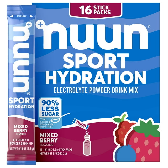 Paquetes de electrolitos en polvo Nuun Sport con magnesio 16 porciones